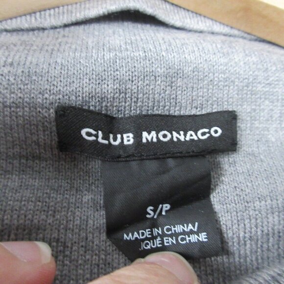 Club Monaco Womens Boxy Sweater Dress Knit Knee Length Grey S Merino Wool 362 - Picture 3 of 9